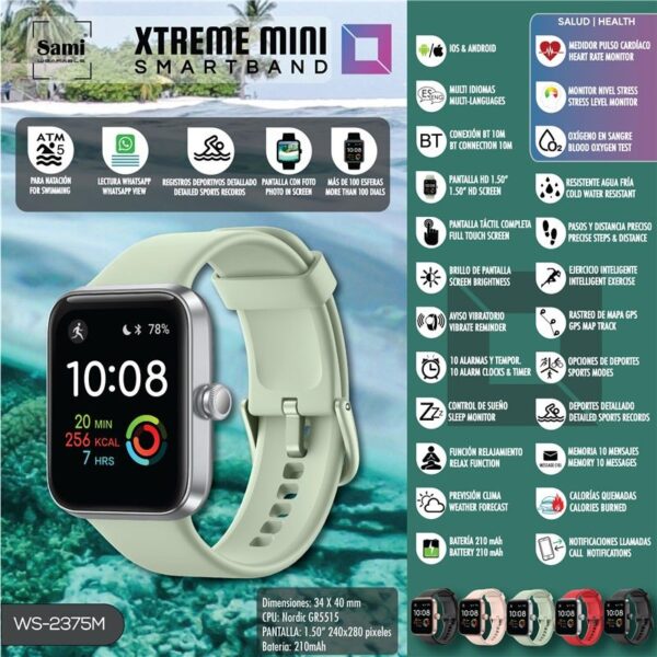 RELOJ SAMI WEARABLE SMARTBAND 5ATM XTREME MINI - Image 2